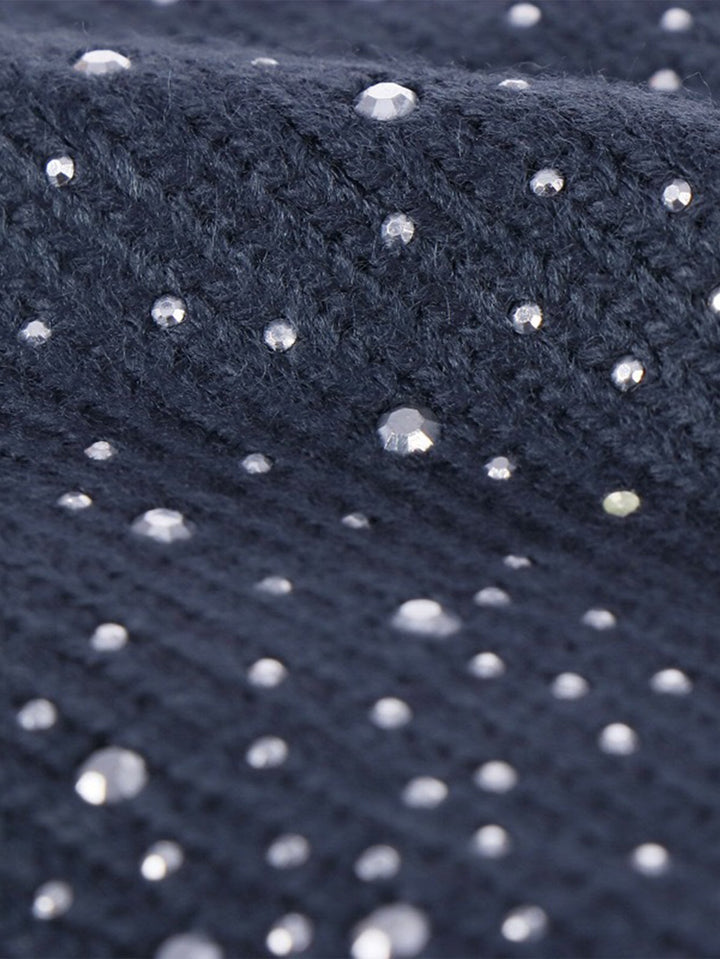 Dual-Sided Sparkling Rhinestone Fashionable Beanie Hat