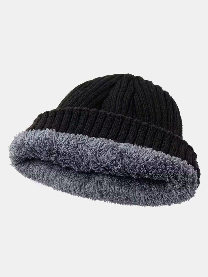 Unisex Warm Thick Windproof Knit Beanie Hat