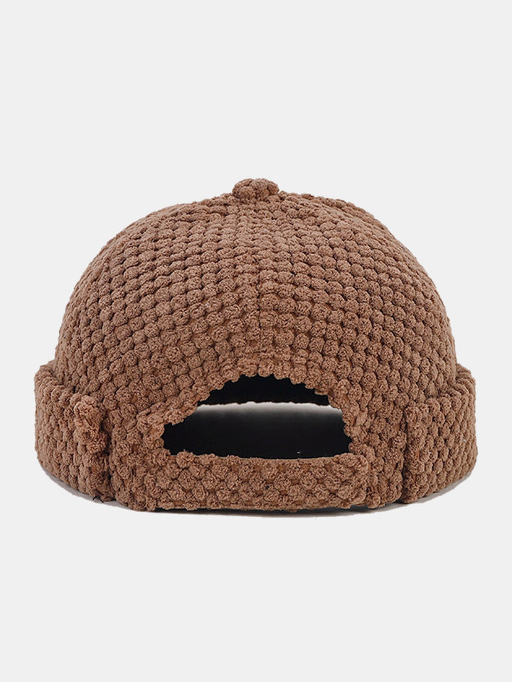 Retro Corduroy Solid Beanie Hat