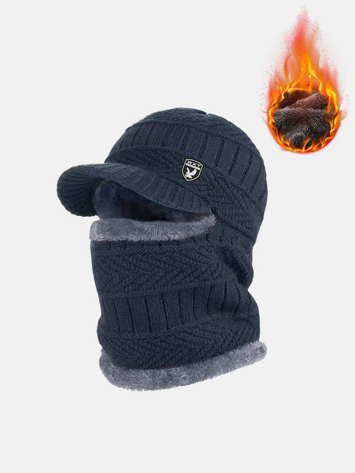 Winter Warm Knitted Pullover Hood With Ear And Neck Protection