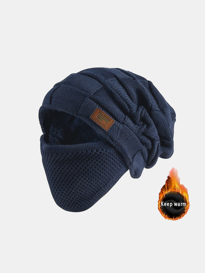 Warm Knitted Hat  Face Mask Set Lightweight Warm Ear Cheek Cover