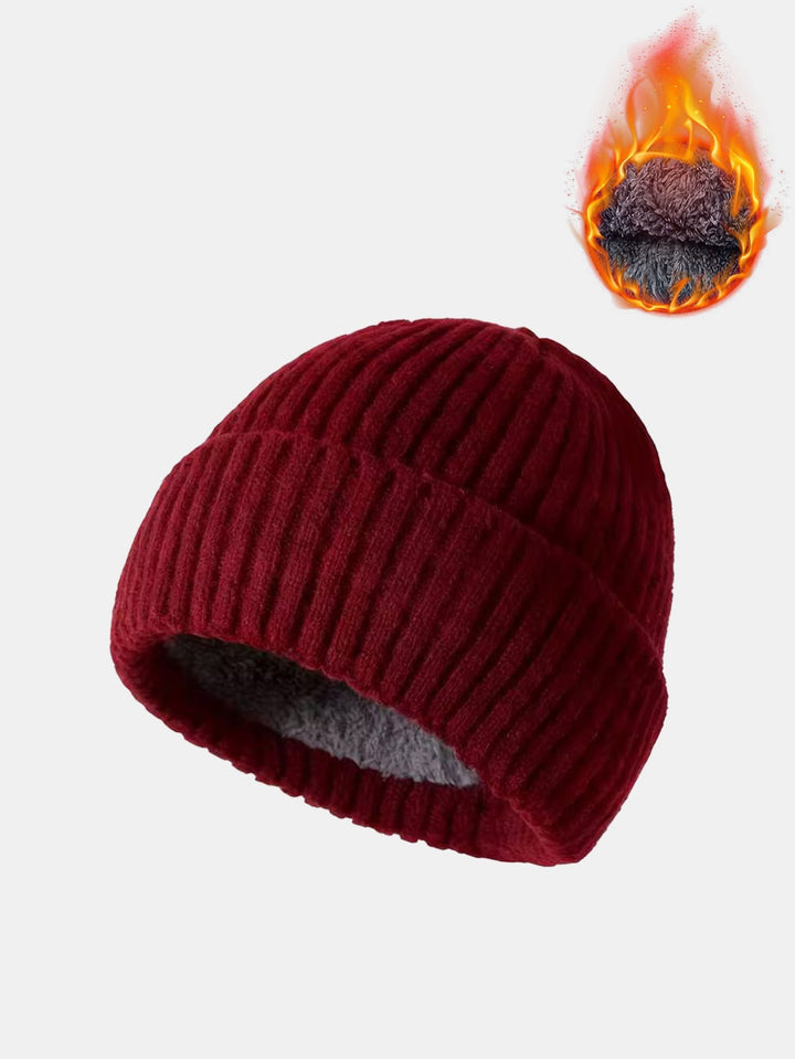 Unisex Warm Thick Windproof Knit Beanie Hat