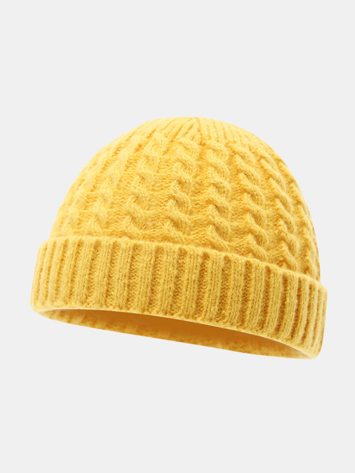 Warm Vintage Cable Knit Beanie Hat