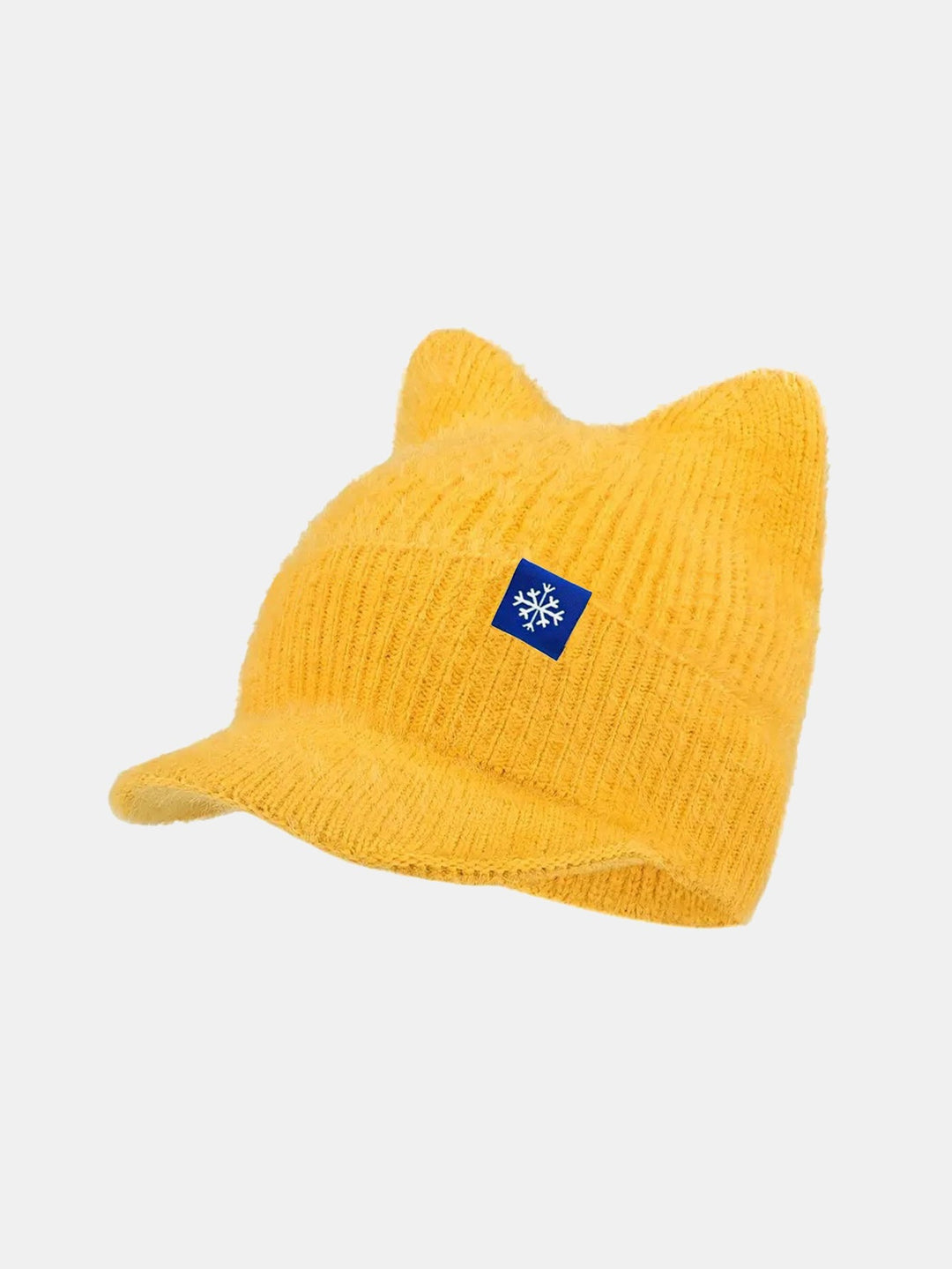 Winter Warm Knitted Hat With Brim – Soft And Cozy Cat Ear Design Cute Cold Weather Earflap Cap