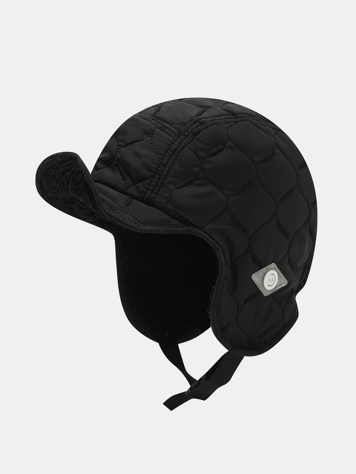 Winter Thickened Plush Warm Earflap Hat Reversible Design For Wearing On Both Sides