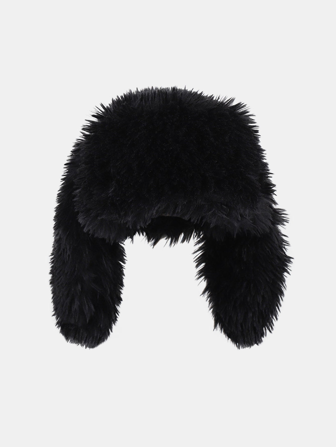 Cute Cartoon Rabbit Ear Decor Soft Furry Warm Plush Hat With Fun Designer