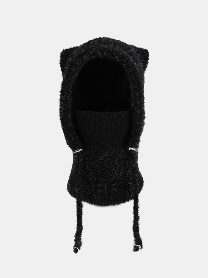 3-in-1 Fleece Lined Balaclava Knit Hat With Scarf Face Mask