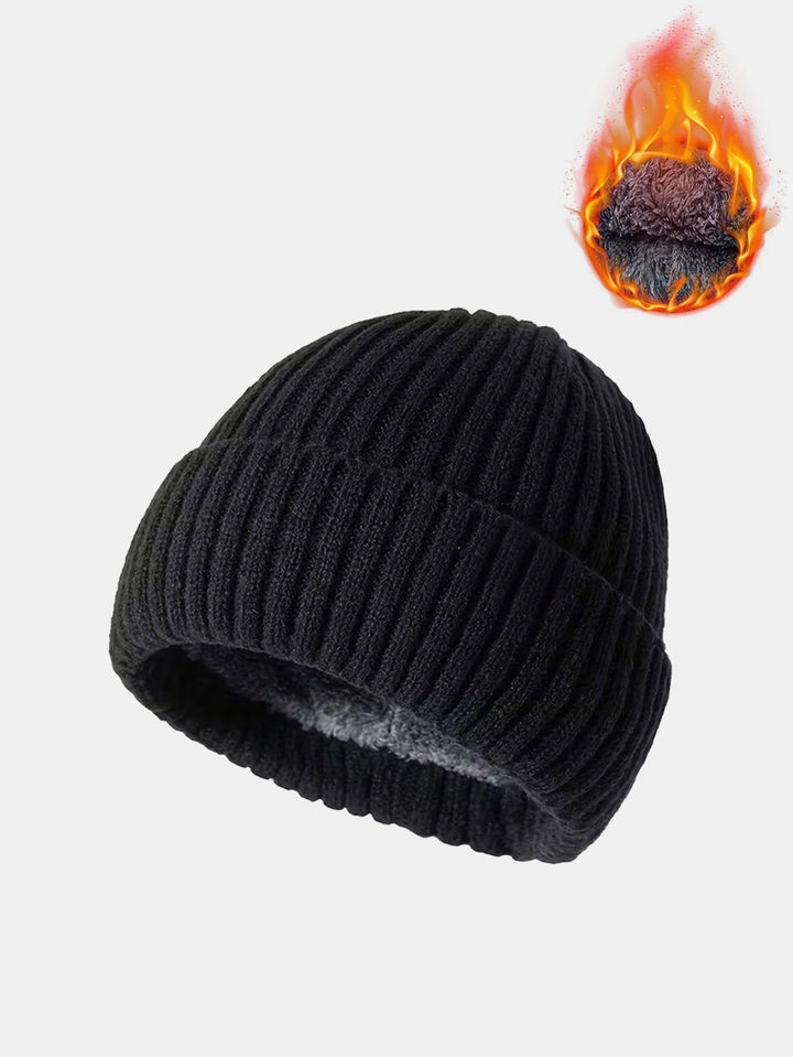 Unisex Warm Thick Windproof Knit Beanie Hat