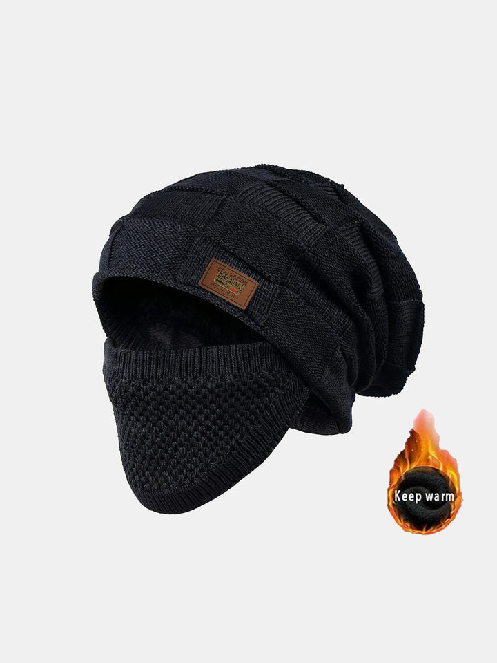 Warm Knitted Hat  Face Mask Set Lightweight Warm Ear Cheek Cover