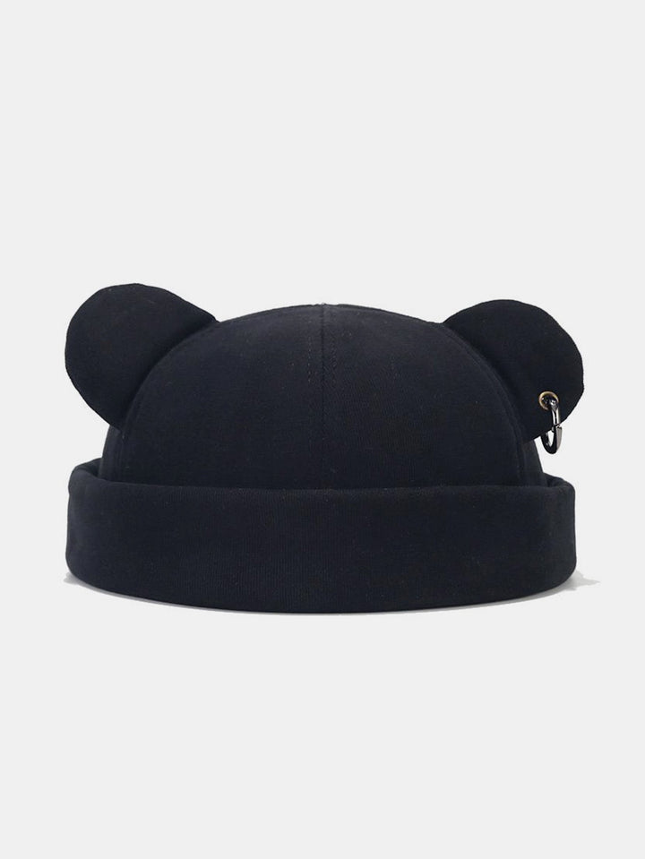 Adjustable Unisex Beanie Hat With Bear Ear Design