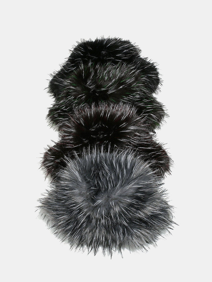 Faux Fox Fur Thickened Fur Plush Bucket Hat