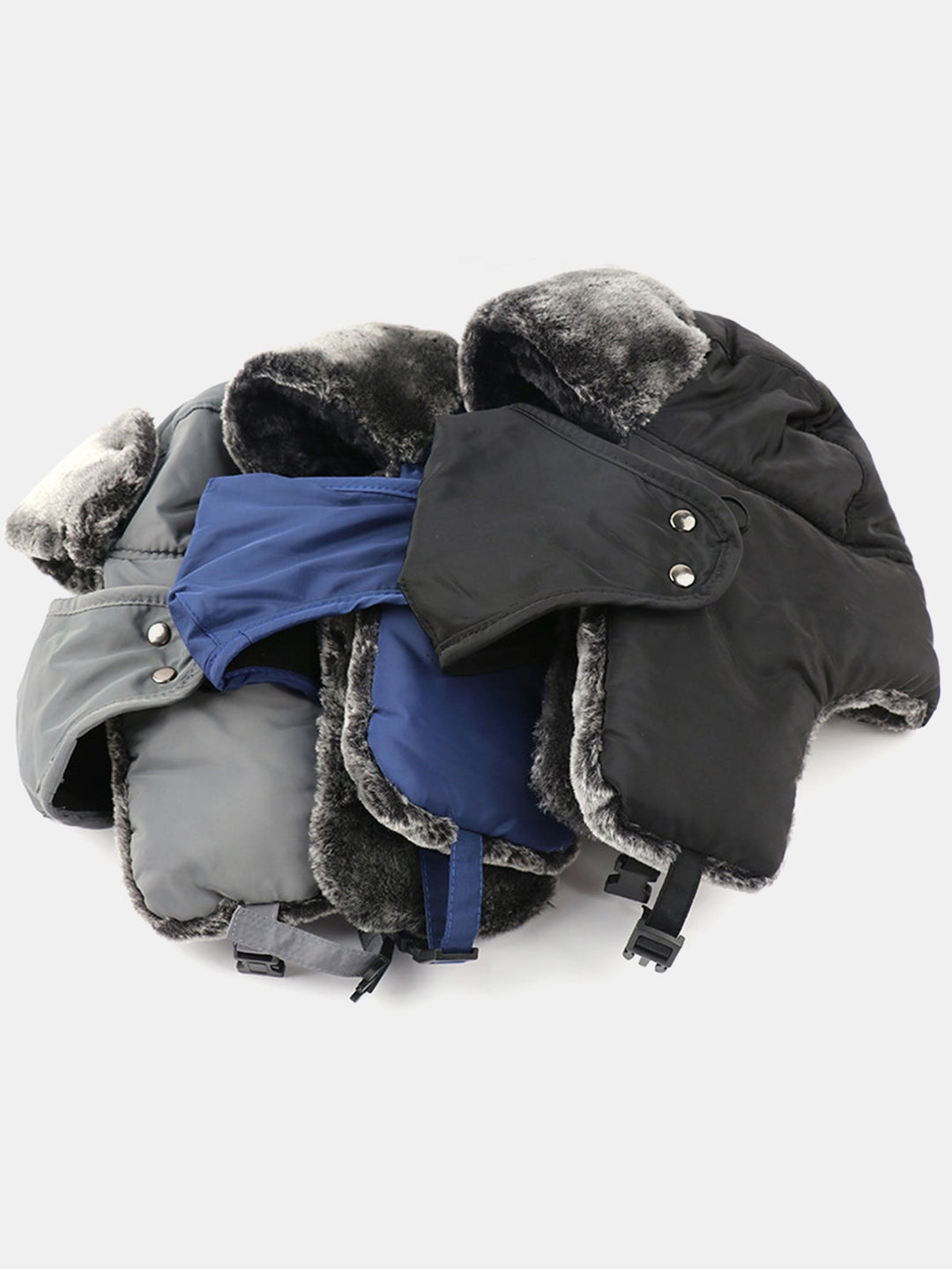 Outdoor Ski Protective Cap Warm Thick Leather Winter Hat With Face Mask