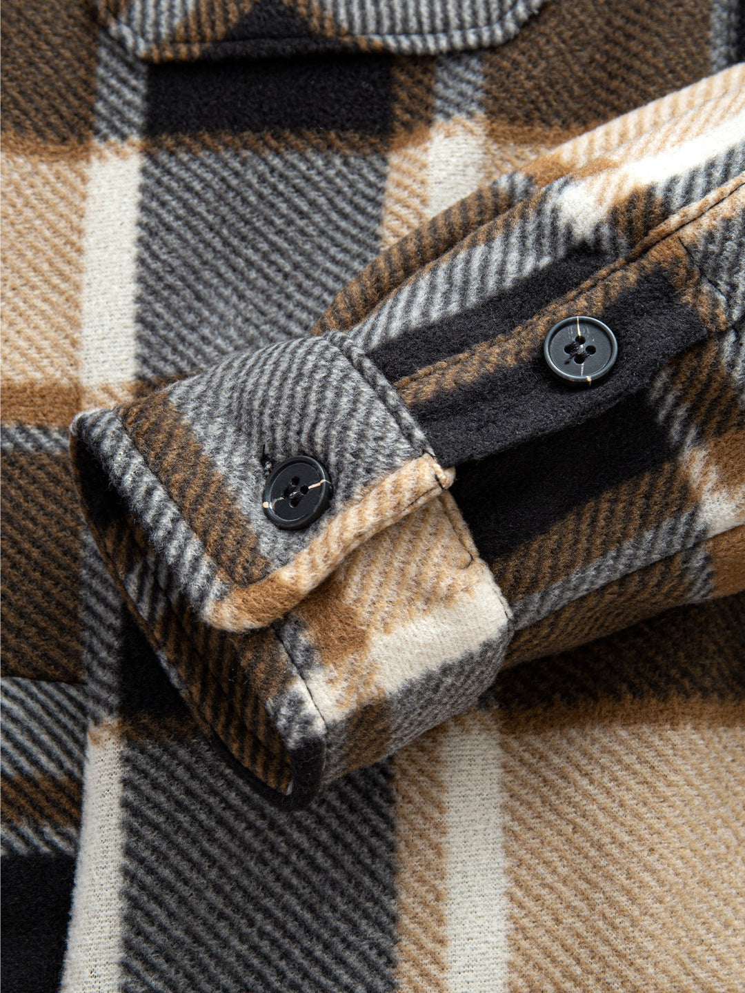 Flannel Fleece Lined Zip Up Hooded Shirt