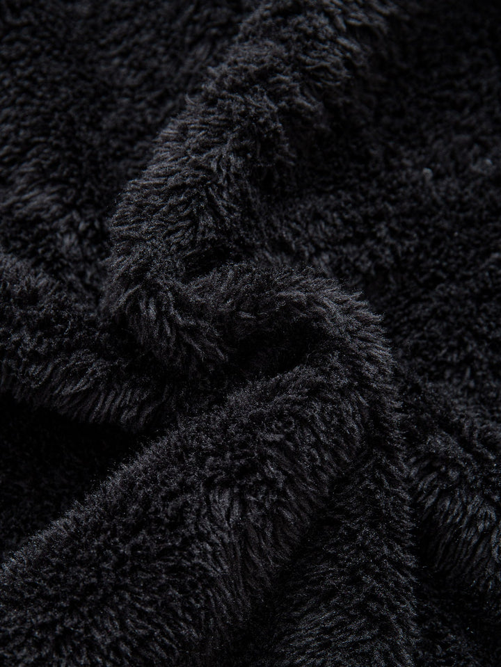 Flannel Fleece Lined Zip Up Hooded Shirt