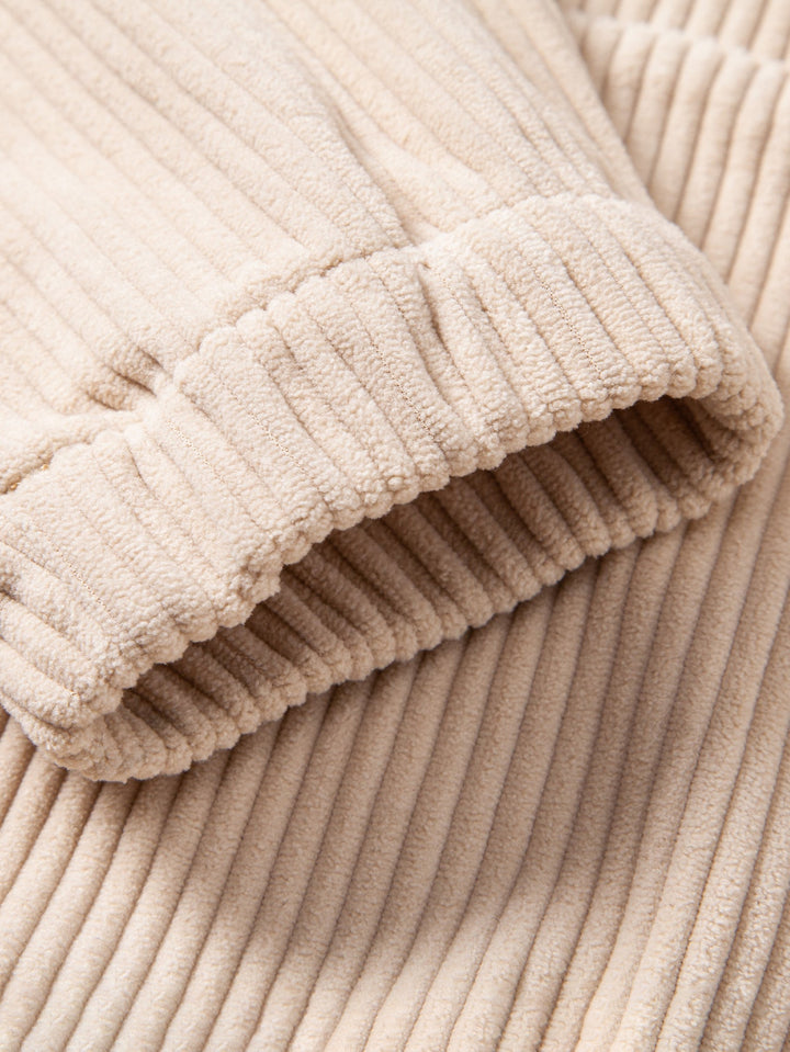 Corduroy Hoodie With Kangaroo Pocket & Corduroy Jogger Pants