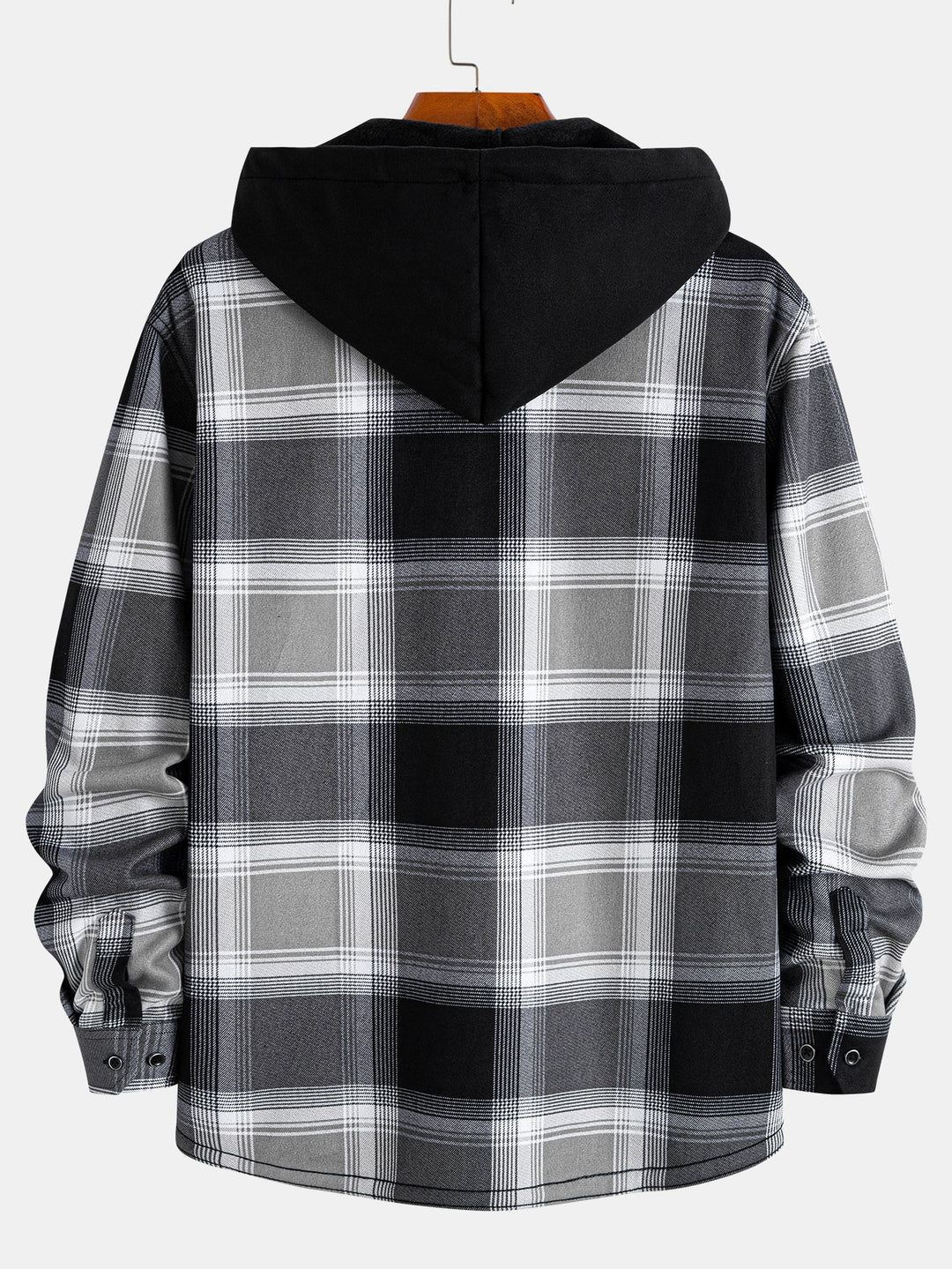 Fleece Lined Flannel Hooded Shirt