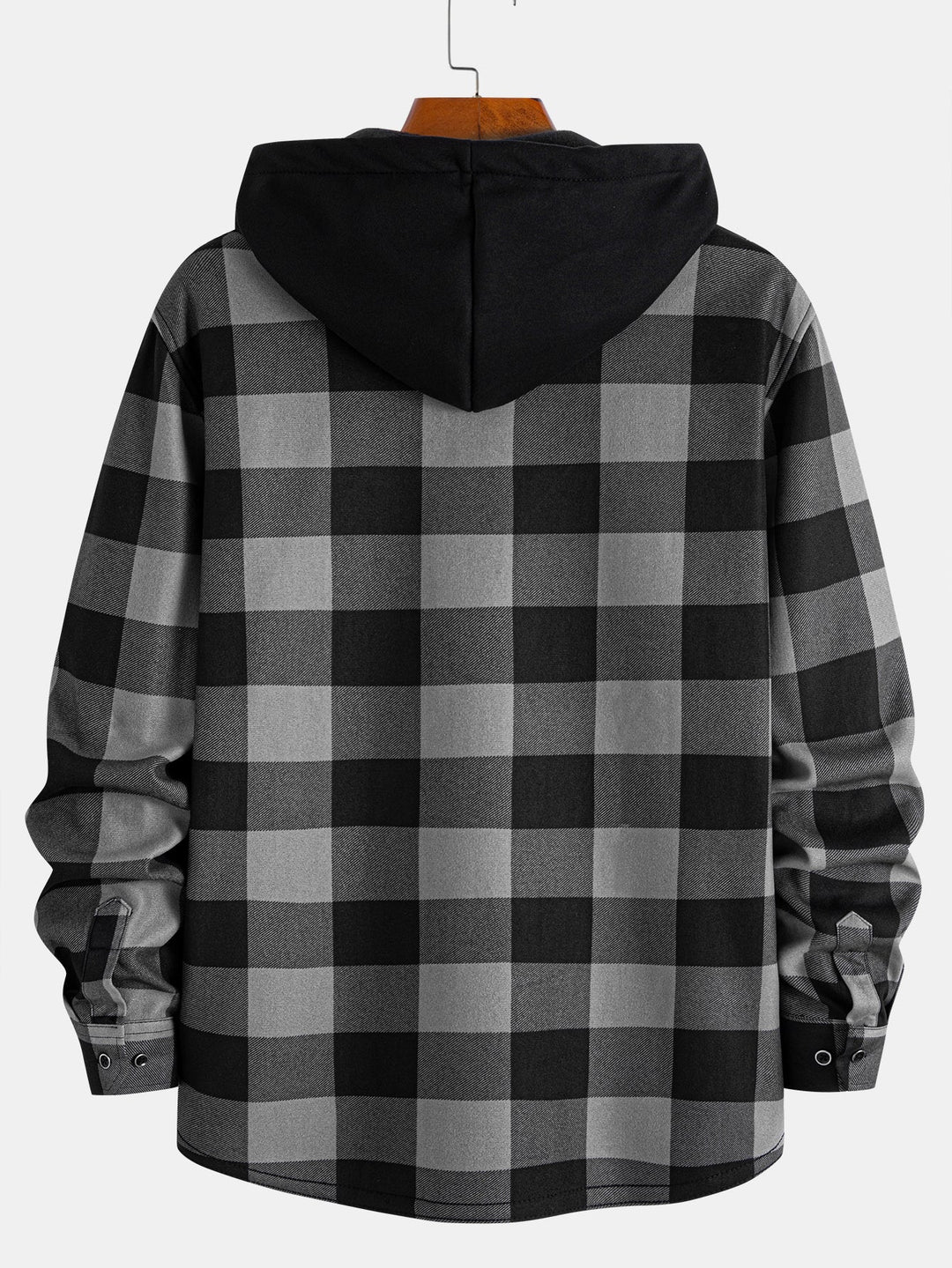 Flannel Fleece Lined Hooded Shirt