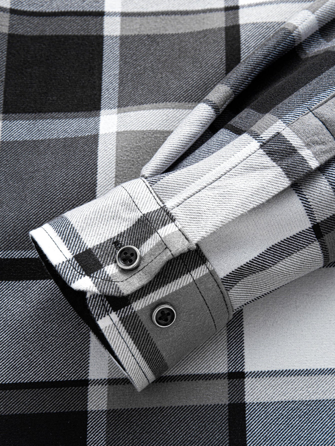 Flannel Fleece Lined Hooded Button Up Shirt