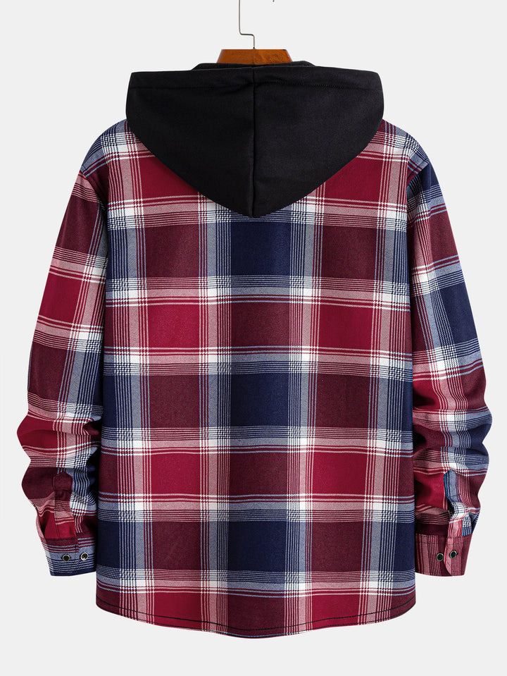Fleece Lined Flannel Hooded Shirt