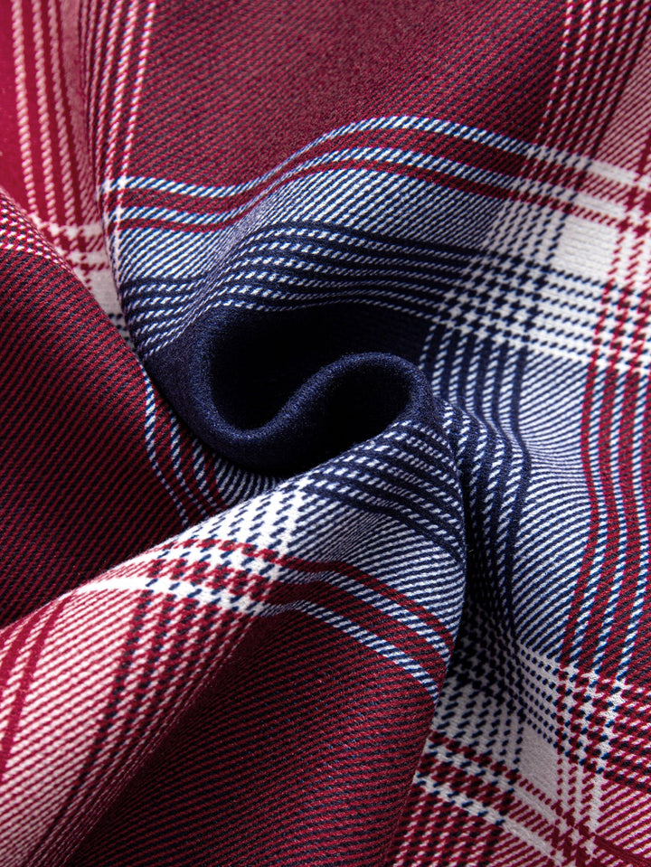 Fleece Lined Flannel Hooded Shirt