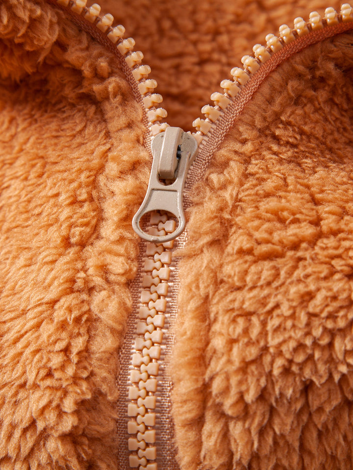 Quarter Zip Teddy Sweatshirt