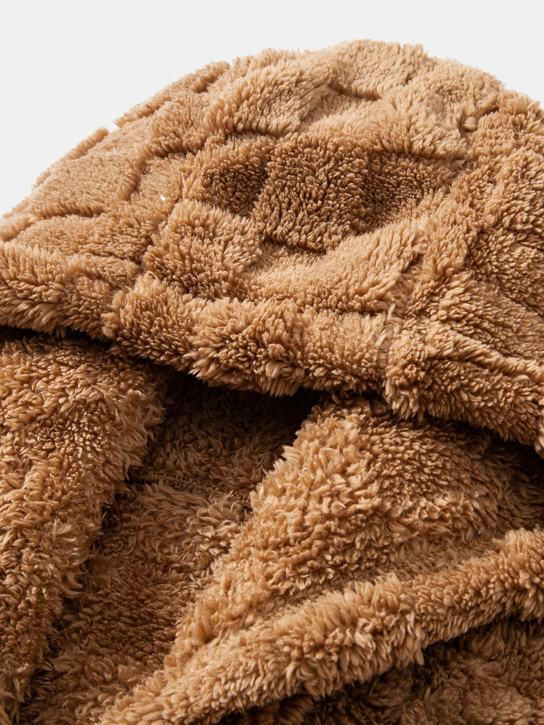 Checkerboard Teddy Zip Up Hoodie