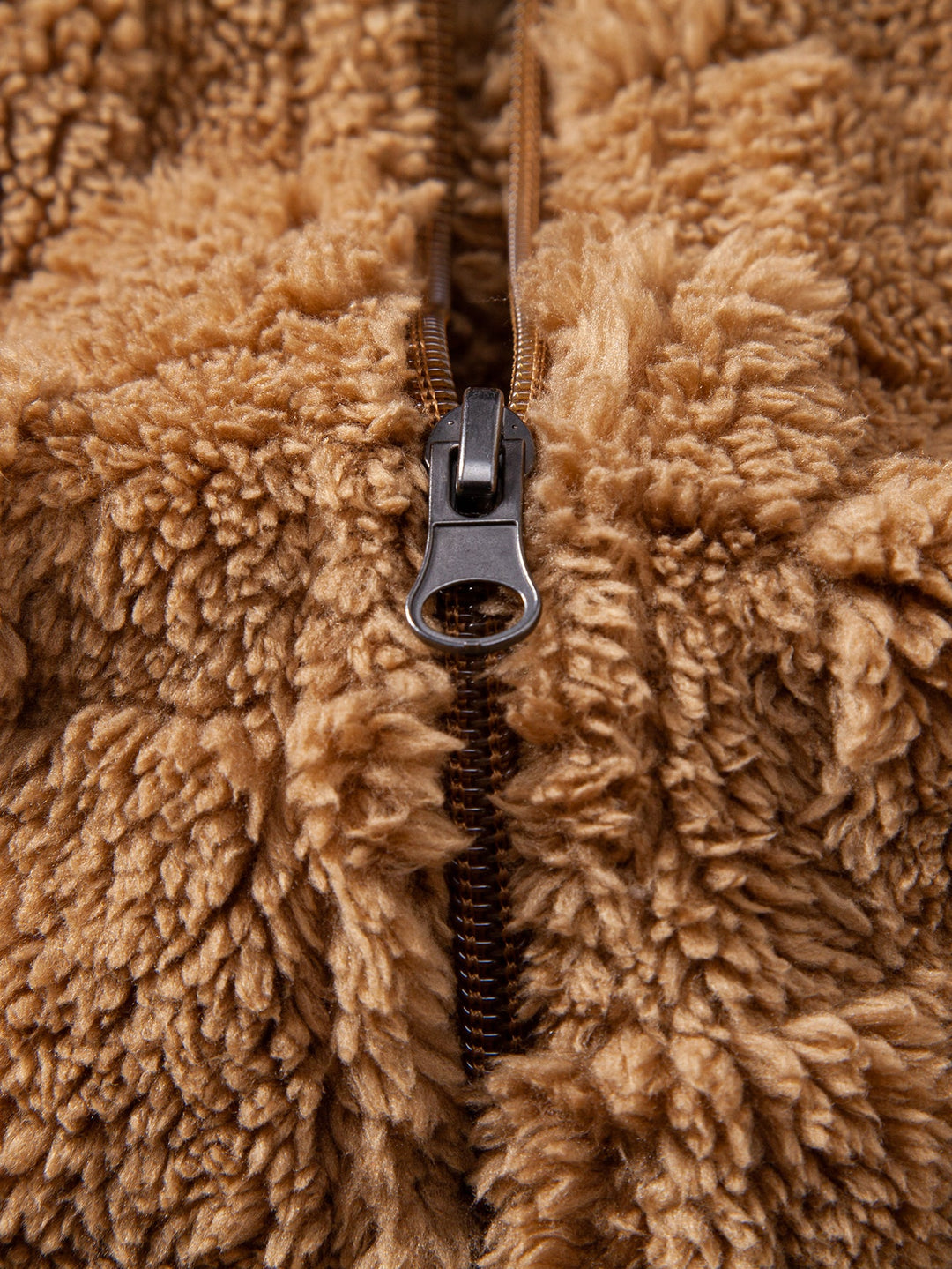 Checkerboard Teddy Zip Up Hoodie