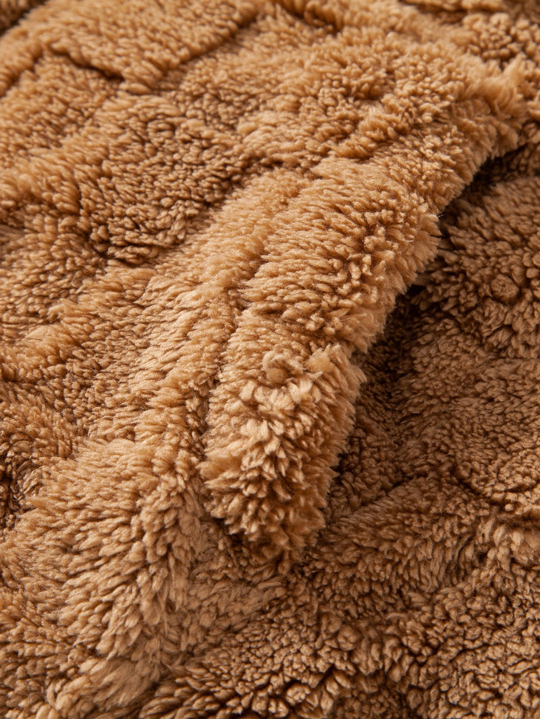 Checkerboard Teddy Zip Up Hoodie