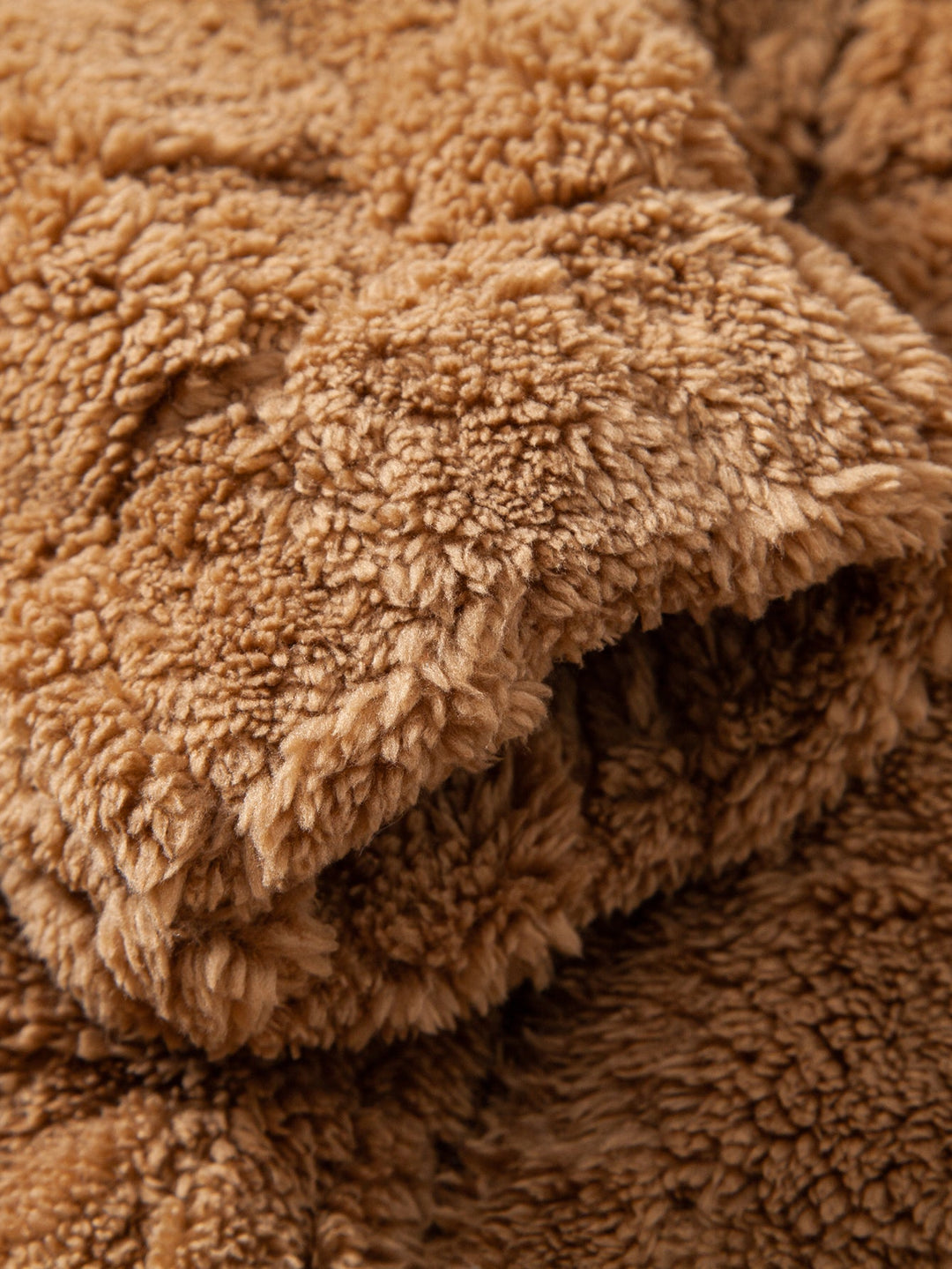 Checkerboard Teddy Zip Up Hoodie