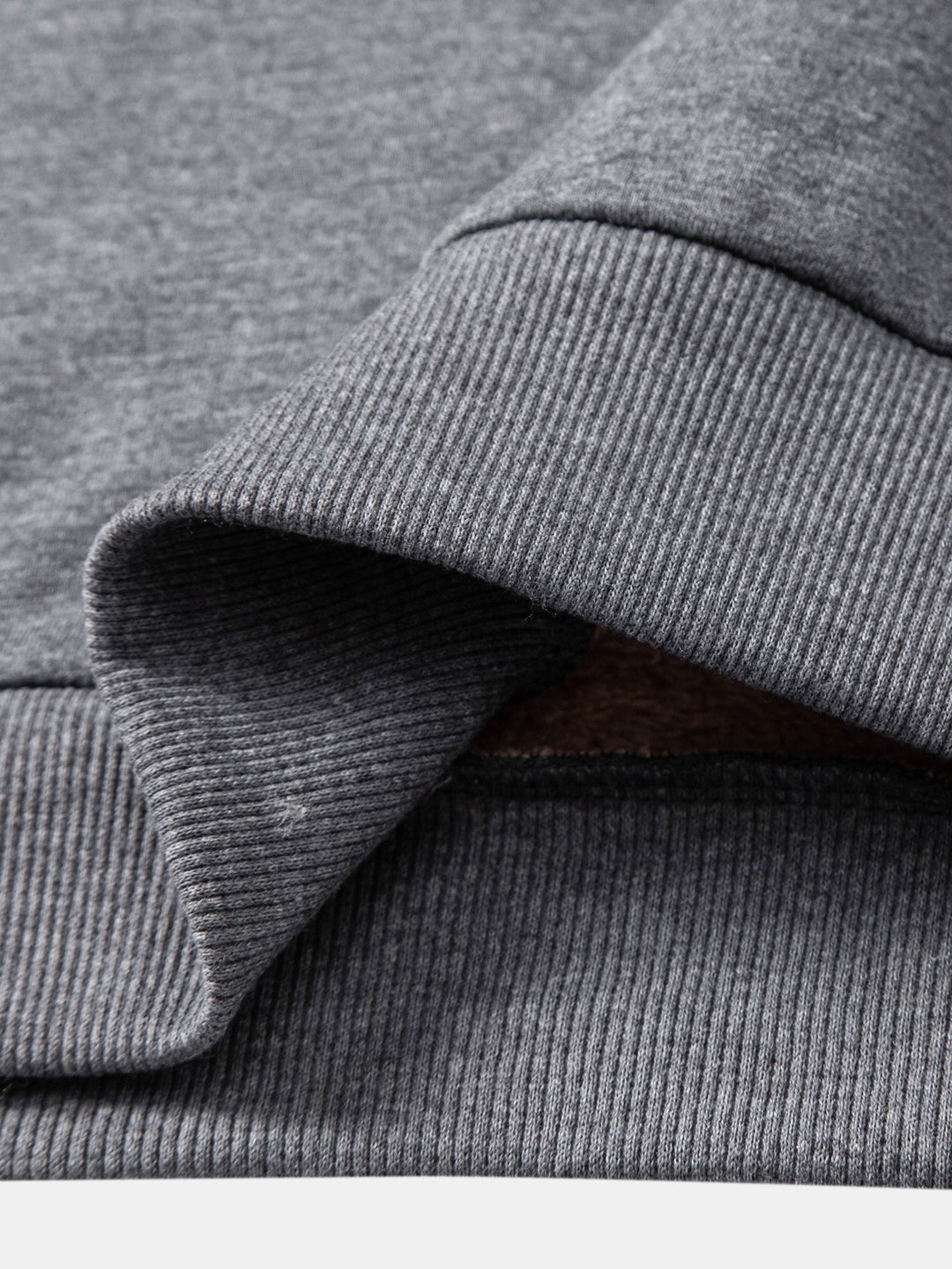 Mountain Print Teddy Fleece Lined Turtle Neck Sweatshirt