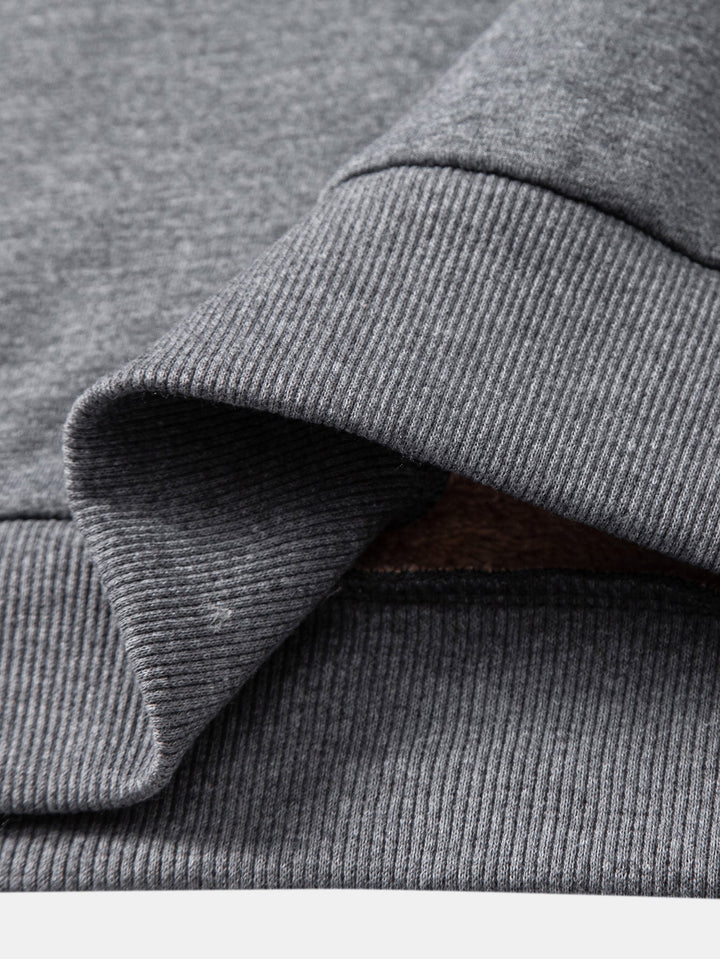 Teddy Fleece Lined Turtle Neck Sweatshirt