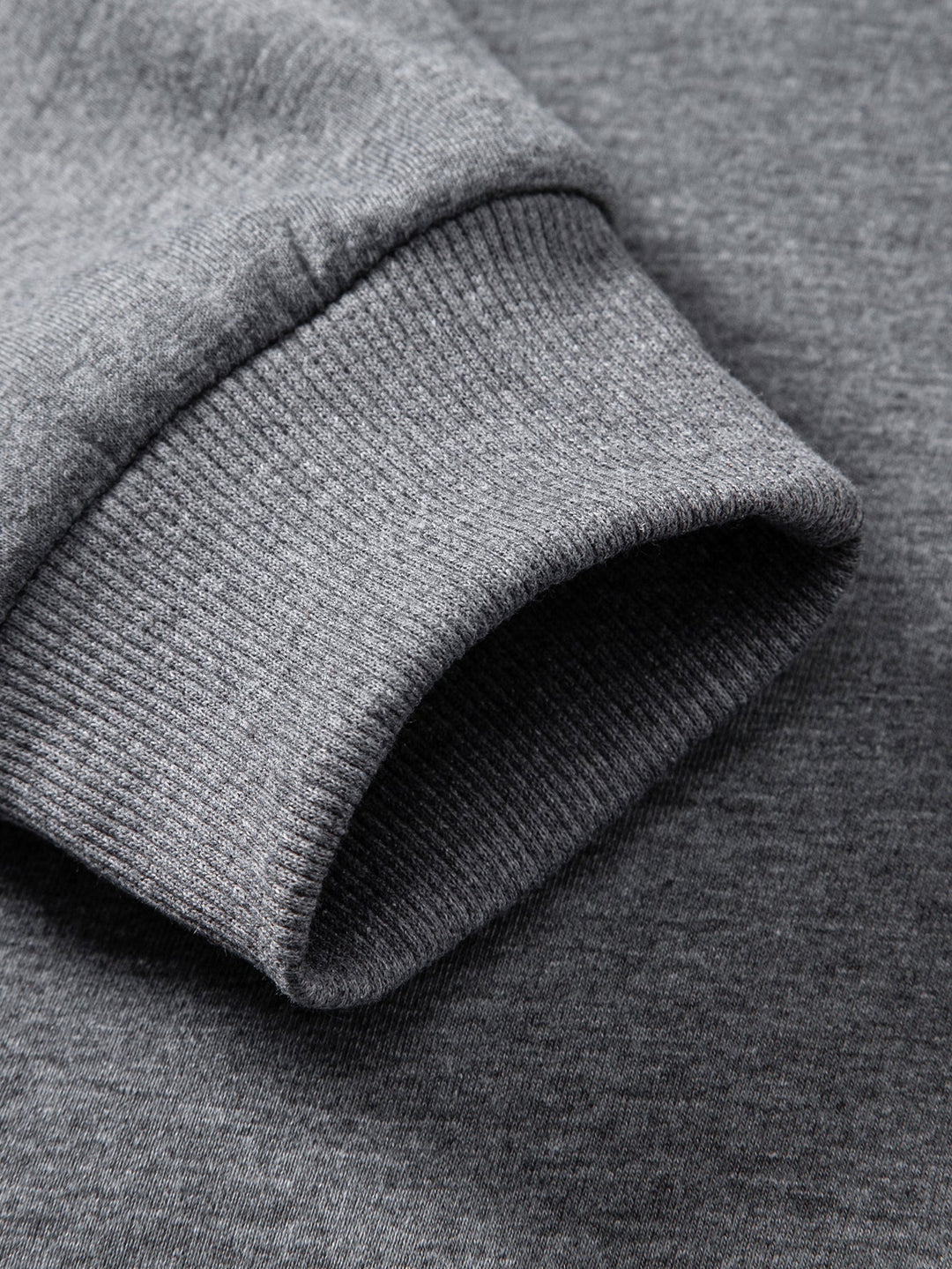 Men Print Teddy Fleece Lined Turtle Neck Sweatshirt