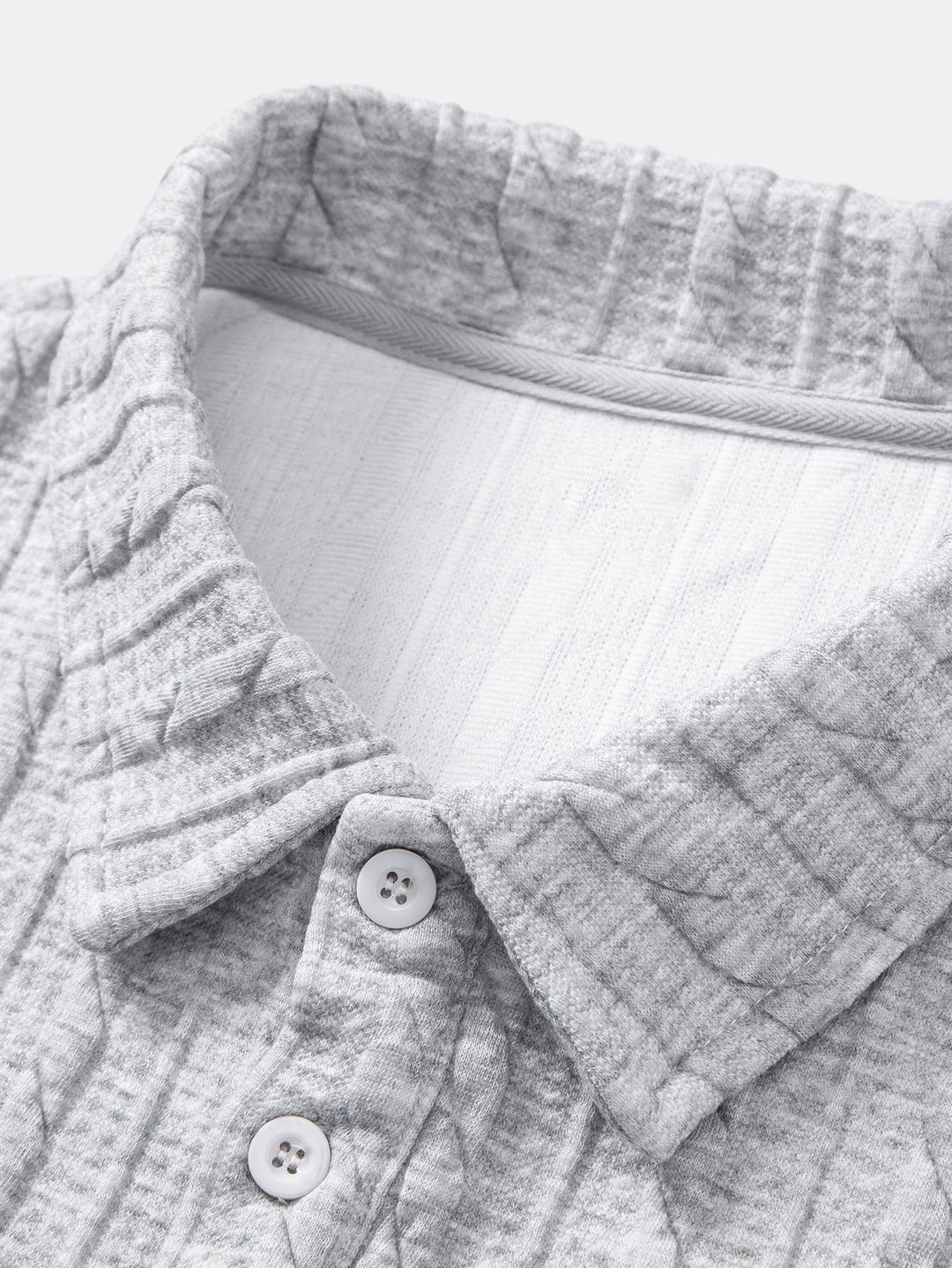 Relax Fit Twisted Jacquard Polo Sweatshirt