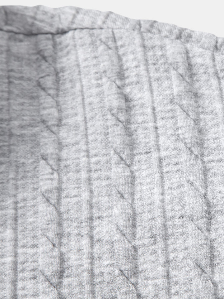 Relax Fit Twisted Jacquard Polo Sweatshirt