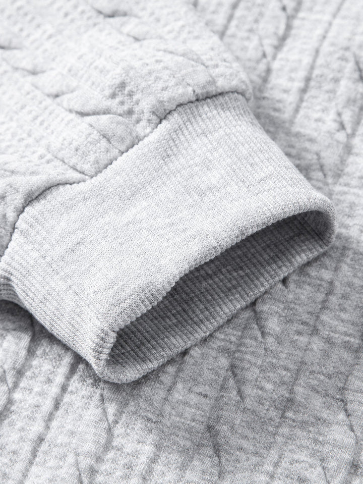 Relax Fit Twisted Jacquard Polo Sweatshirt