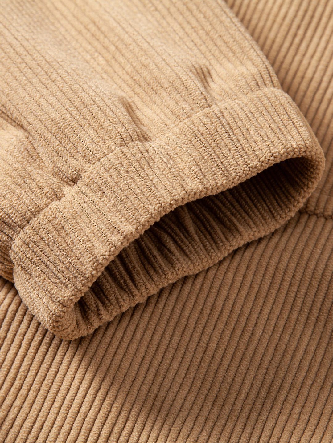 Relax Fit Corduroy Half-Zip Hooded Pullover & Straight Leg Corduroy Pants