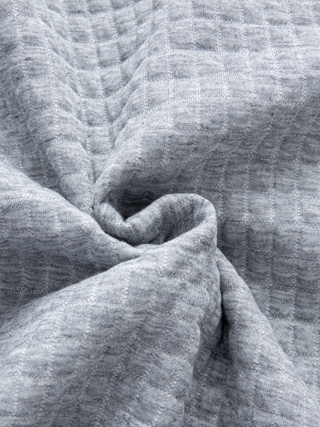 Contrast Waffle Hooded Shirt & Drawstring Waffle Jogger Pants