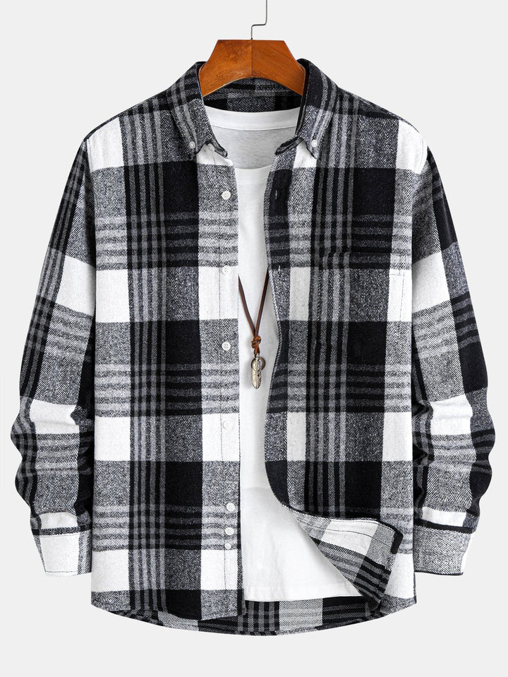 Flannel Plaid Button Up Shirt
