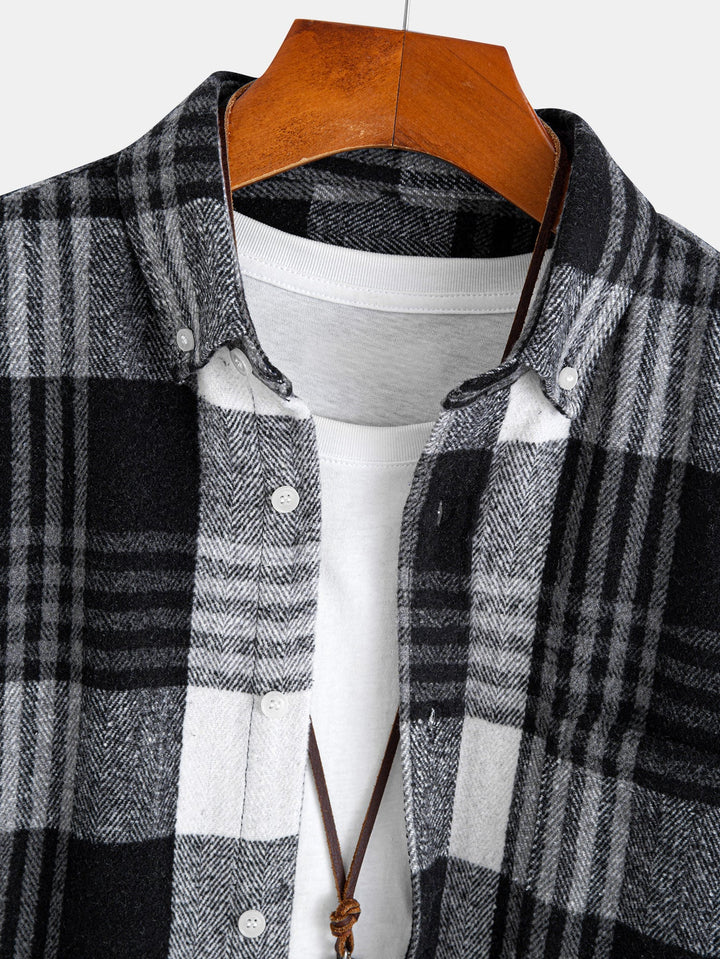 Flannel Plaid Button Up Shirt