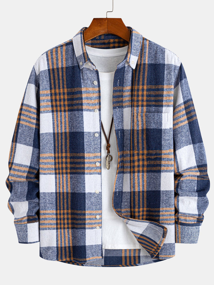 Flannel Plaid Button Up Shirt