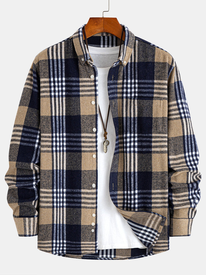 Flannel Plaid Button Up Shirt