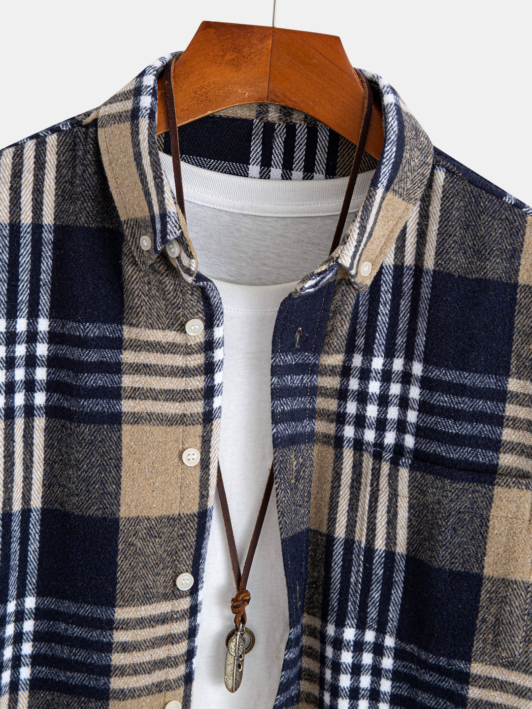 Flannel Plaid Button Up Shirt