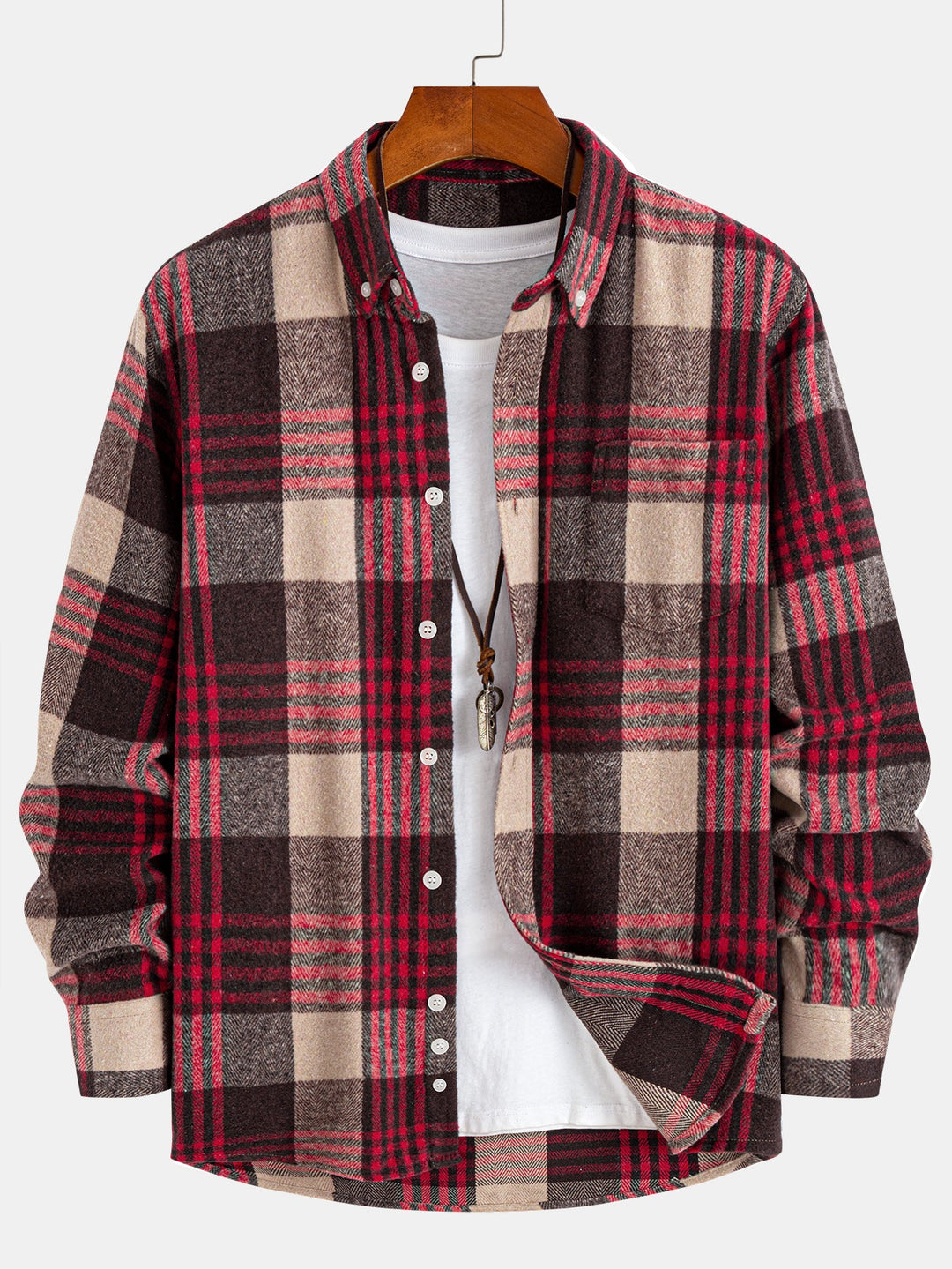 Flannel Plaid Button Up Shirt