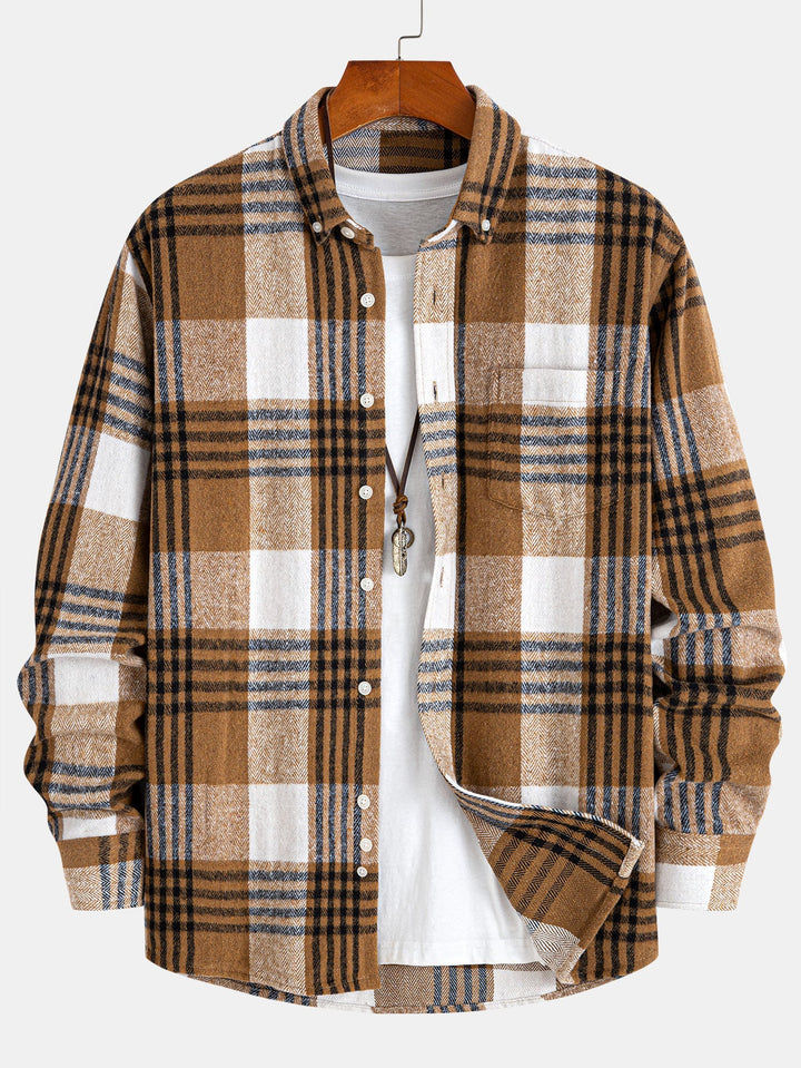Flannel Plaid Button Up Shirt