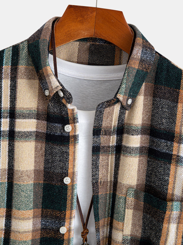 Flannel Plaid Button Up Shirt