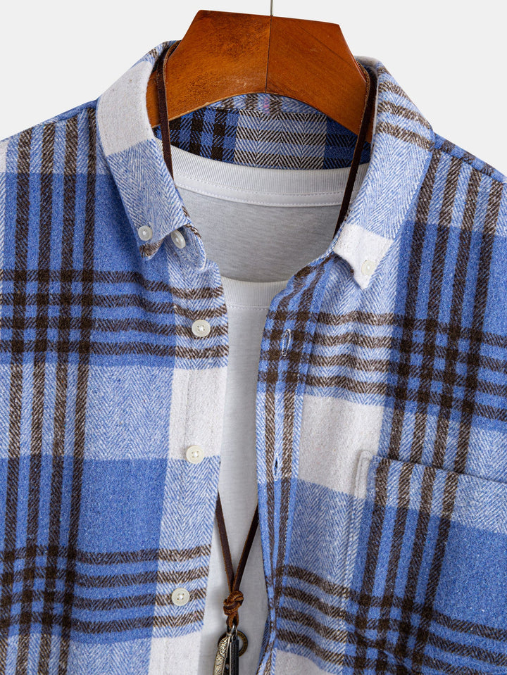 Flannel Plaid Button Up Shirt