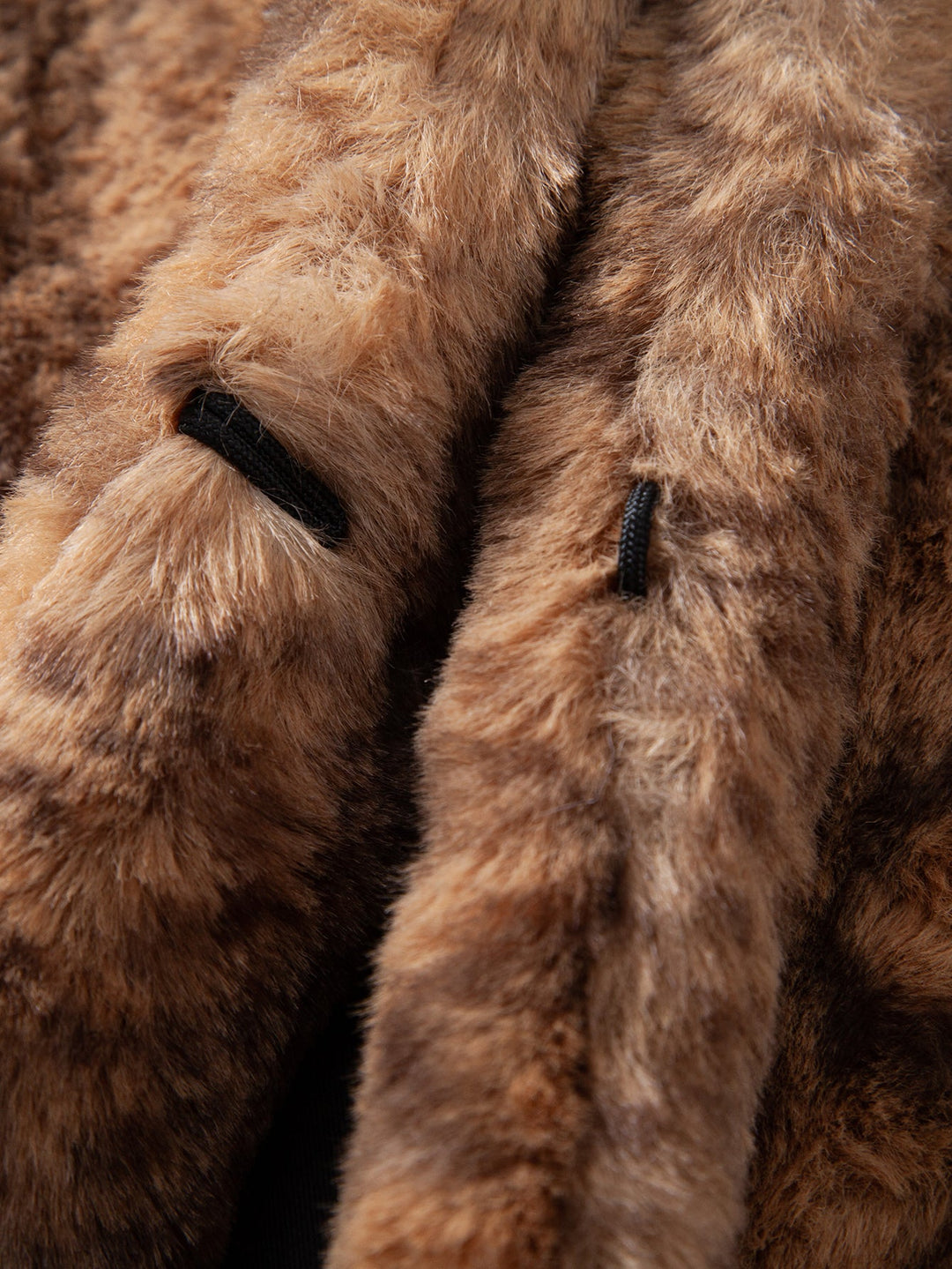 Faux Fur Serpentine Zip Up Hooded Vest