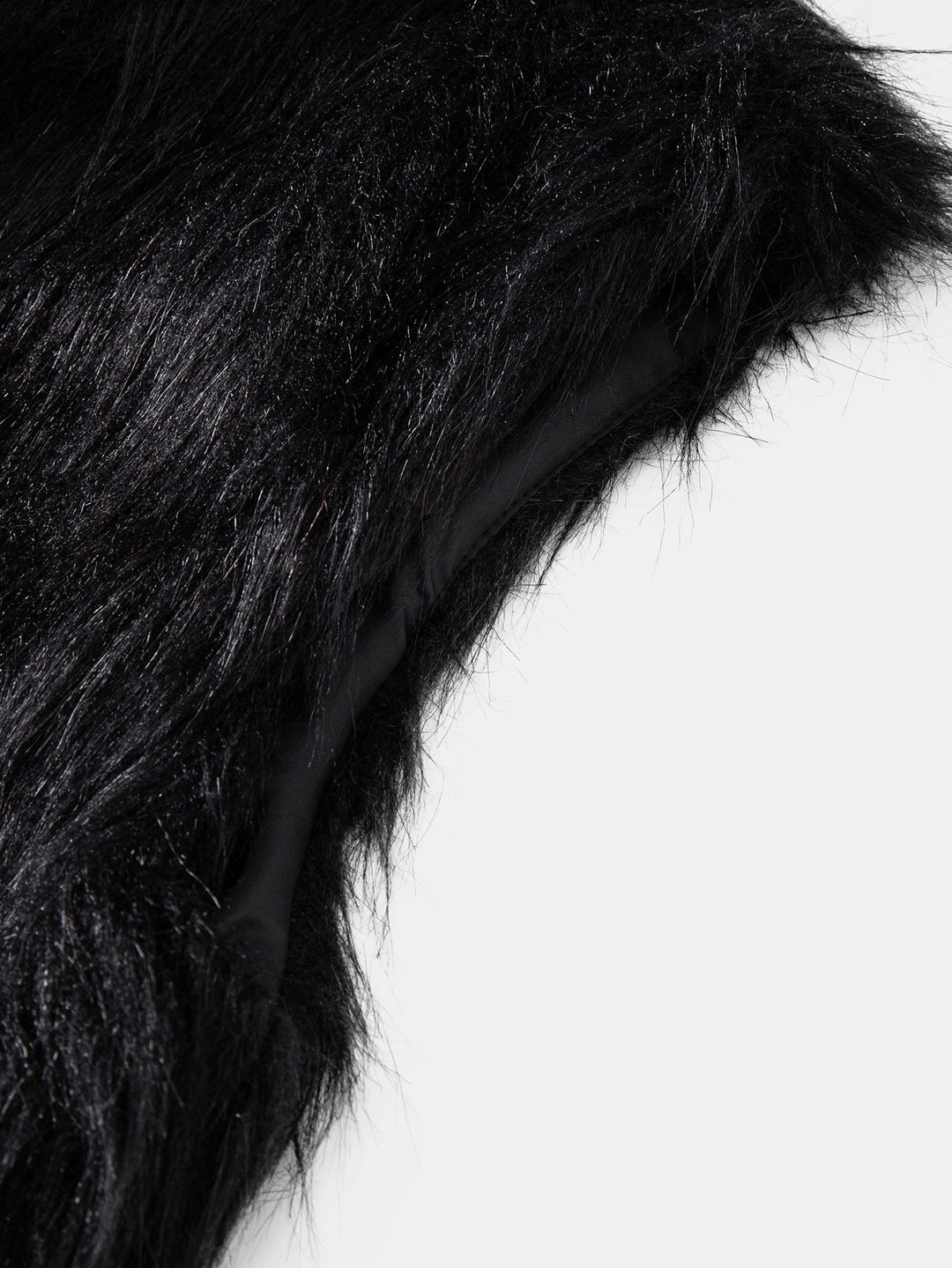 Faux Fur Zip Up Hooded Vest