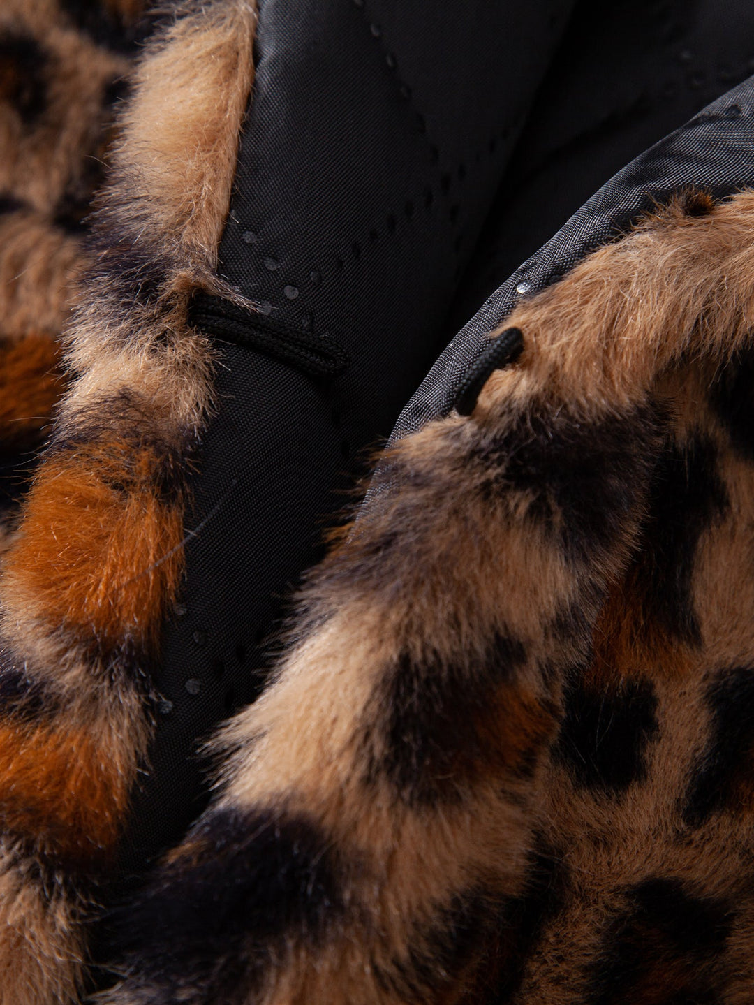 Faux Fur Leopard Hooded Overcoat