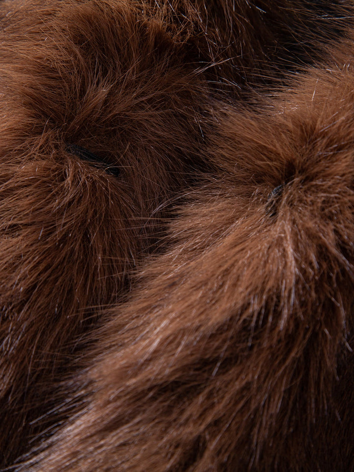 Faux Fur Hooded Overcoat